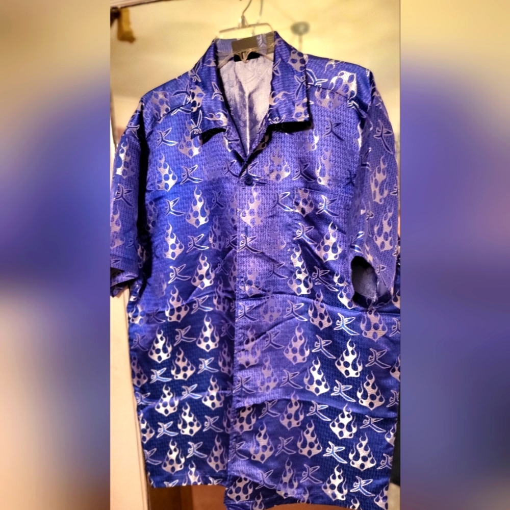 Mens casual short sleeve button down shirt